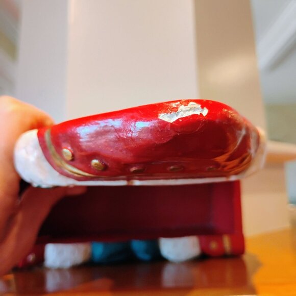 Vtg Midwest of Cannon Falls Santa Claus Letter Box Card Holder Wall Hanging - Picture 2 of 5